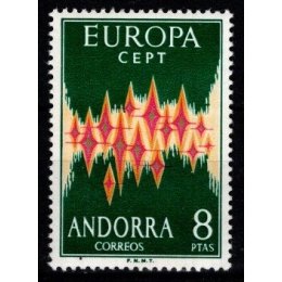 1972 -  Andorra, spansk post - AFA 69 - Frimærke - Stemplet.